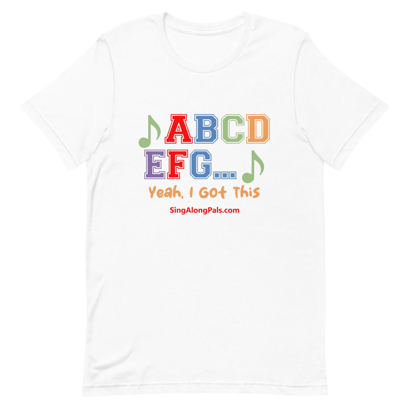 A B C D.. Unisex Staple Tee - A B C D.., Adults - SingAlong Pals