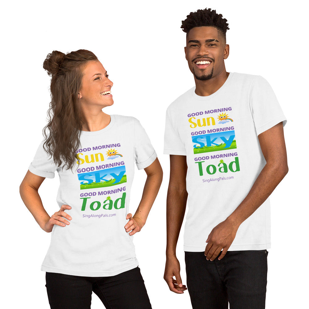 Sun - Sky - Toad.. Unisex Staple Tee - Adults, Sun - sky - toad - SingAlong Pals