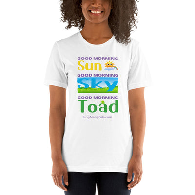 Sun - Sky - Toad.. Unisex Staple Tee - Adults, Sun - sky - toad - SingAlong Pals