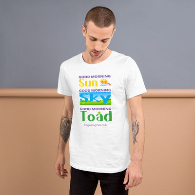 Sun - Sky - Toad.. Unisex Staple Tee - Adults, Sun - sky - toad - SingAlong Pals