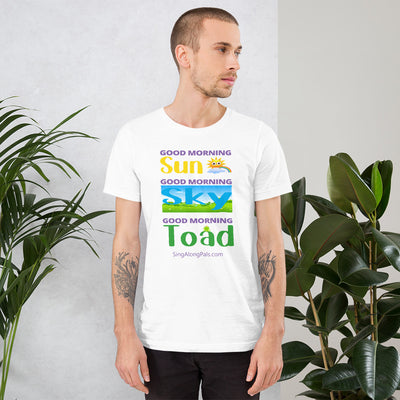 Sun - Sky - Toad.. Unisex Staple Tee - Adults, Sun - sky - toad - SingAlong Pals