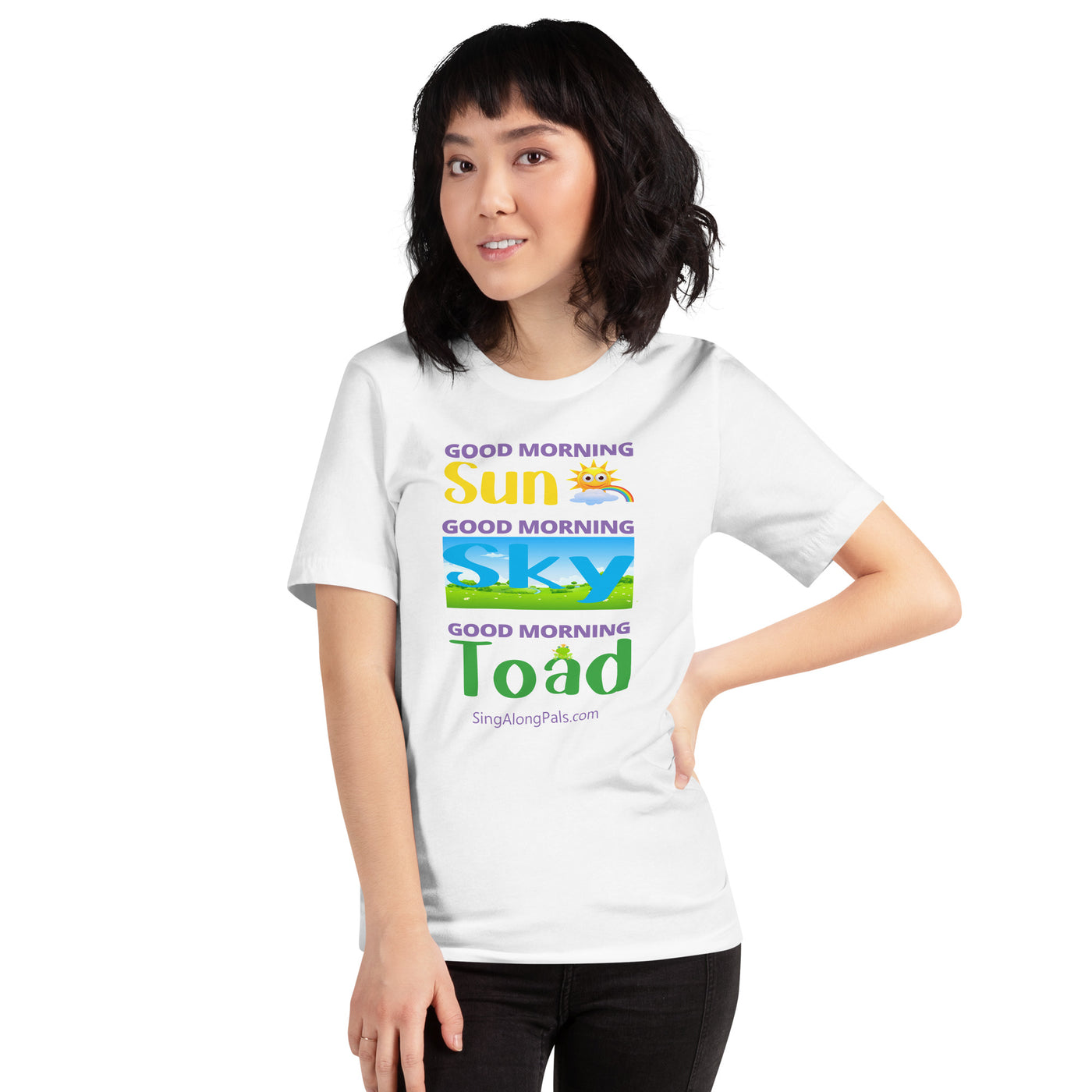 Sun - Sky - Toad.. Unisex Staple Tee - Adults, Sun - sky - toad - SingAlong Pals