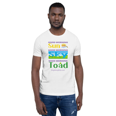 Sun - Sky - Toad.. Unisex Staple Tee - Adults, Sun - sky - toad - SingAlong Pals