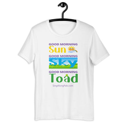 Sun - Sky - Toad.. Unisex Staple Tee - Adults, Sun - sky - toad - SingAlong Pals