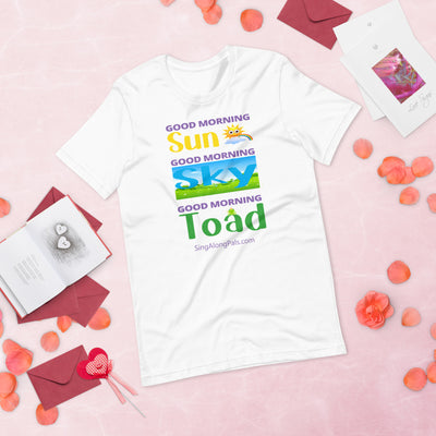 Sun - Sky - Toad.. Unisex Staple Tee - Adults, Sun - sky - toad - SingAlong Pals