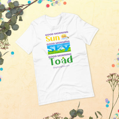 Sun - Sky - Toad.. Unisex Staple Tee - Adults, Sun - sky - toad - SingAlong Pals