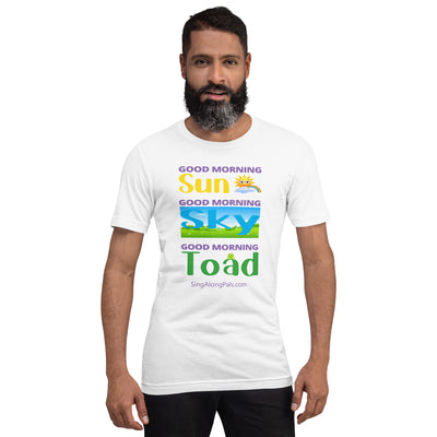 Sun - Sky - Toad.. Unisex Staple Tee - Adults, Sun - sky - toad - SingAlong Pals