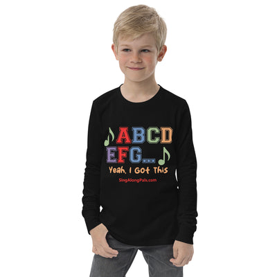 A B C D E F G Youth long sleeve tee - SingAlong Pals