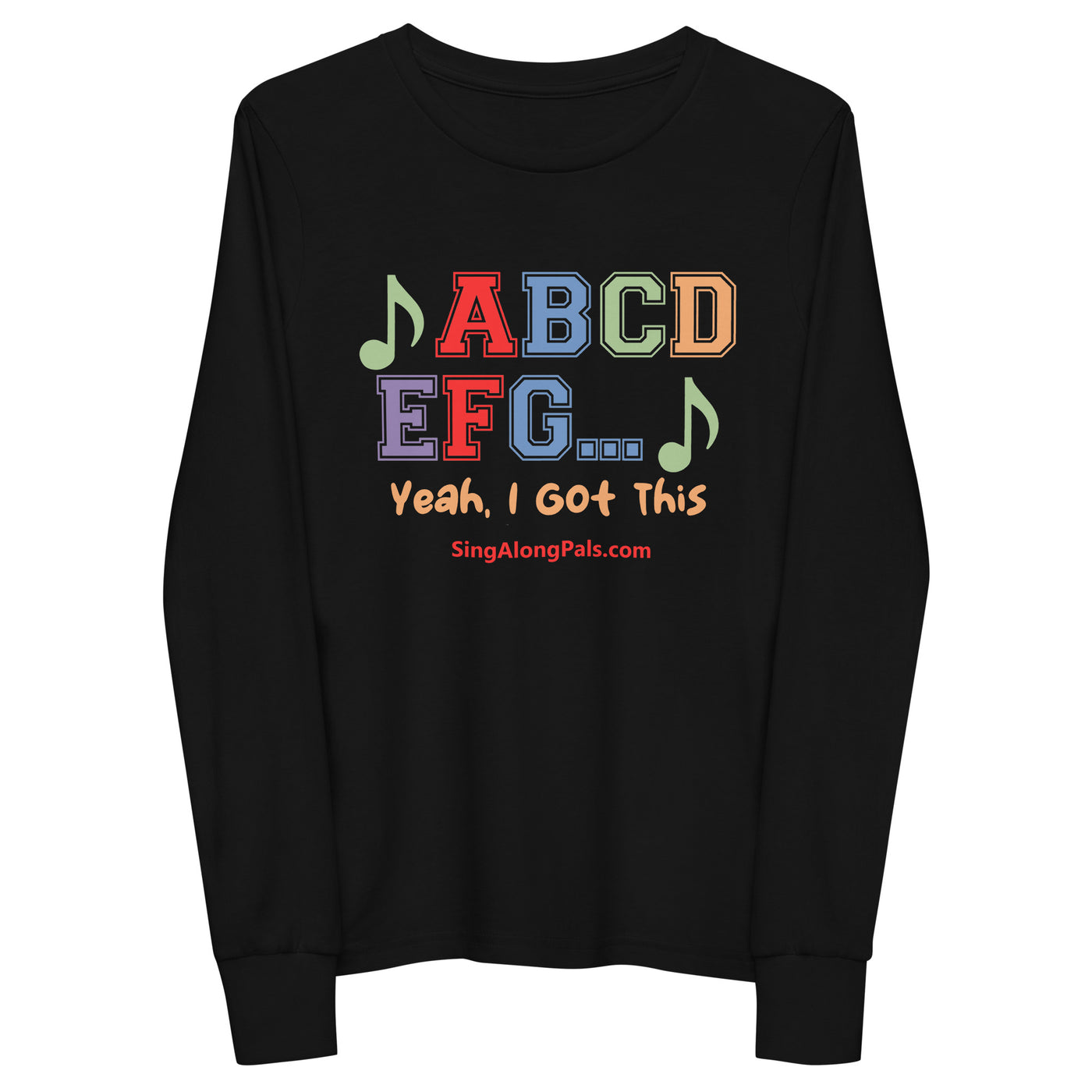 A B C D E F G Youth long sleeve tee - SingAlong Pals