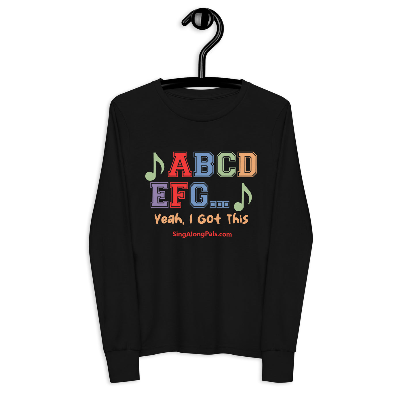 A B C D E F G Youth long sleeve tee - SingAlong Pals