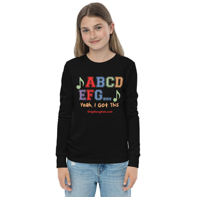 A B C D E F G Youth long sleeve tee - SingAlong Pals