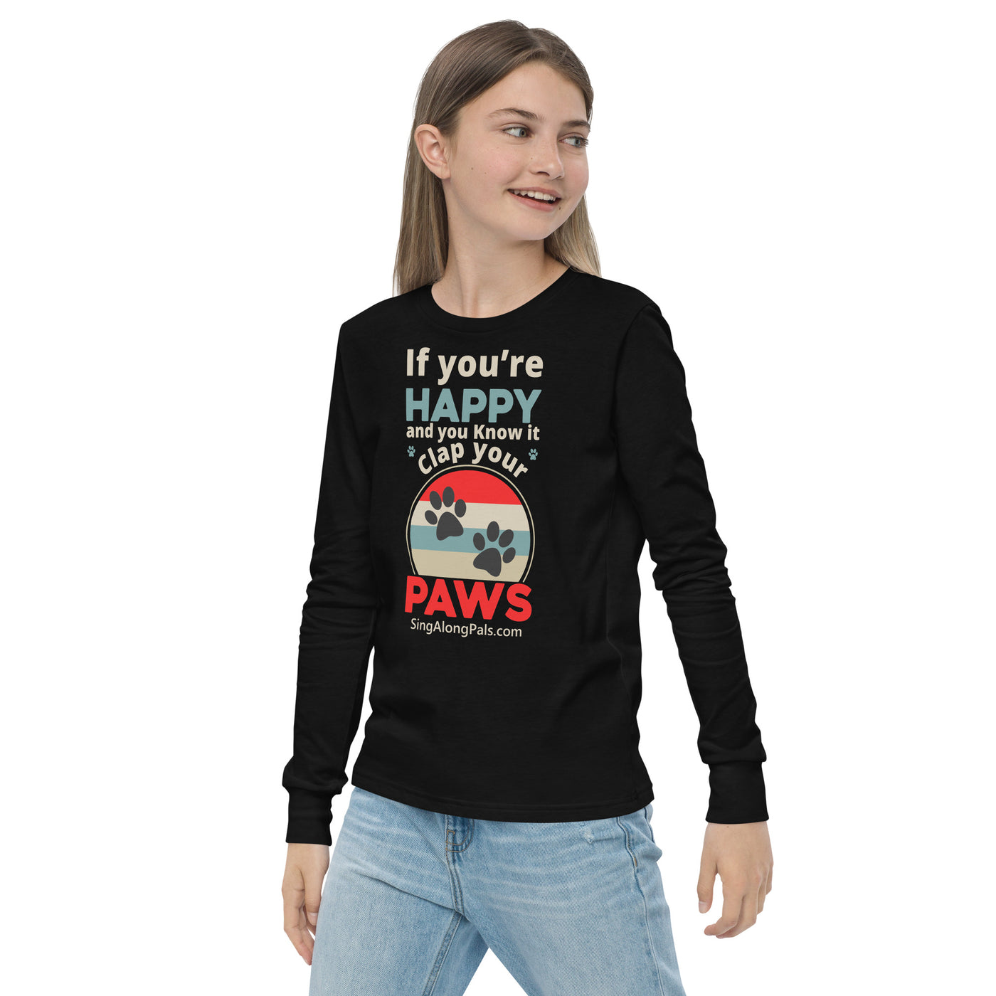 IF YOURE HAPPY Youth long sleeve tee - SingAlong Pals