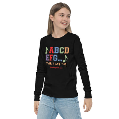 A B C D E F G Youth long sleeve tee - SingAlong Pals