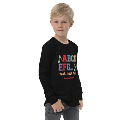 A B C D E F G Youth long sleeve tee - SingAlong Pals