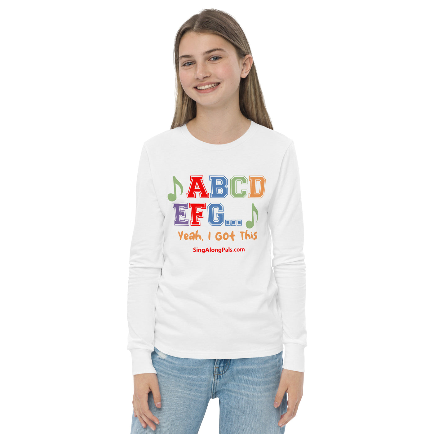 A B C D E F G Youth long sleeve tee - SingAlong Pals