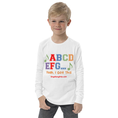 A B C D E F G Youth long sleeve tee - SingAlong Pals