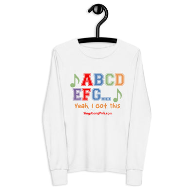 A B C D E F G Youth long sleeve tee - SingAlong Pals