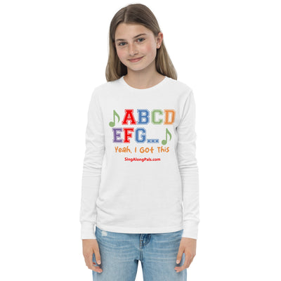 A B C D E F G Youth long sleeve tee - SingAlong Pals