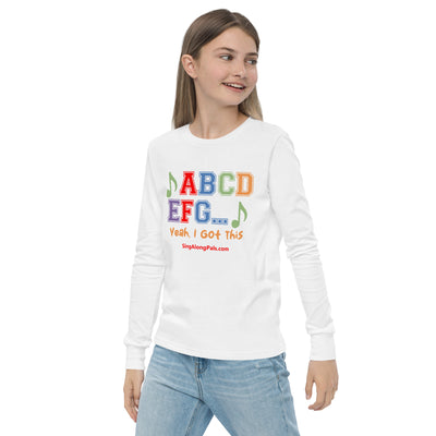 A B C D E F G Youth long sleeve tee - SingAlong Pals