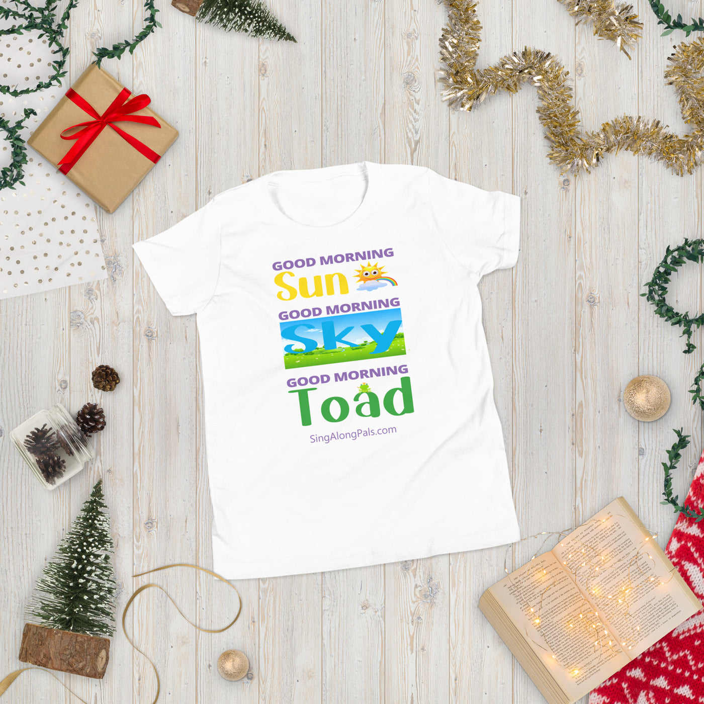 Sun - Sky - Toad.. Youth Staple Tee - Sun - sky - toad, Youth - SingAlong Pals